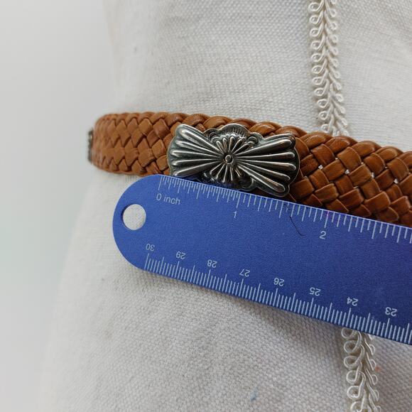 Women's Western Southwester Brown Braided Belt Conchos Cowgirl S - Picture 9 of 9